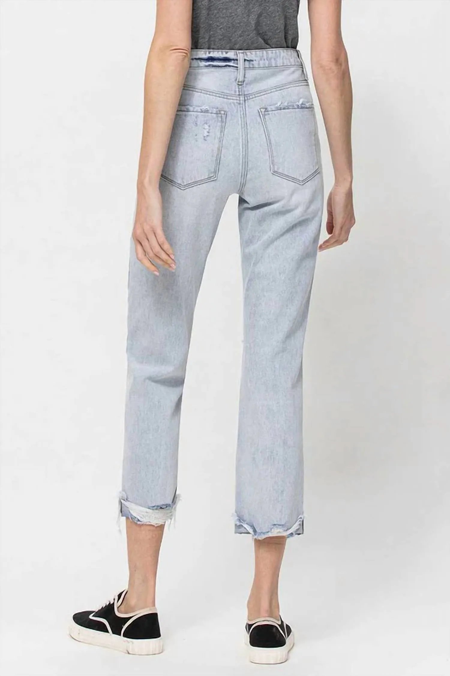 Vervet By Flying Monkey - Beverly Super High Rise Relaxed Straight Jeans
