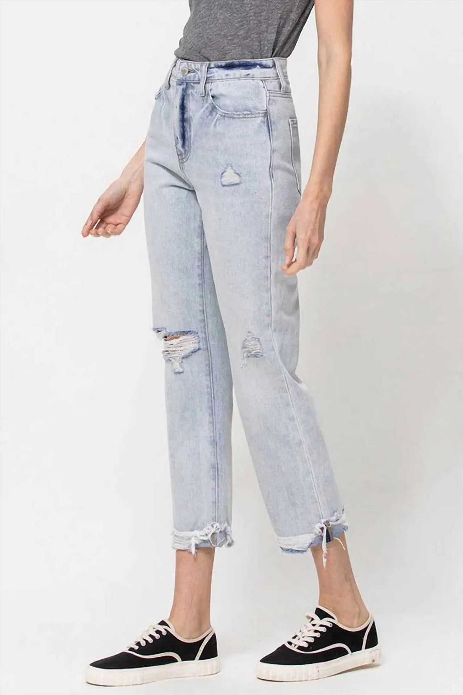 Vervet By Flying Monkey - Beverly Super High Rise Relaxed Straight Jeans