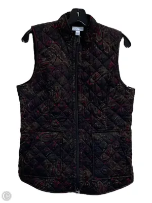Vest Puffer & Quilted By J. Jill In Black & Red, Size: S