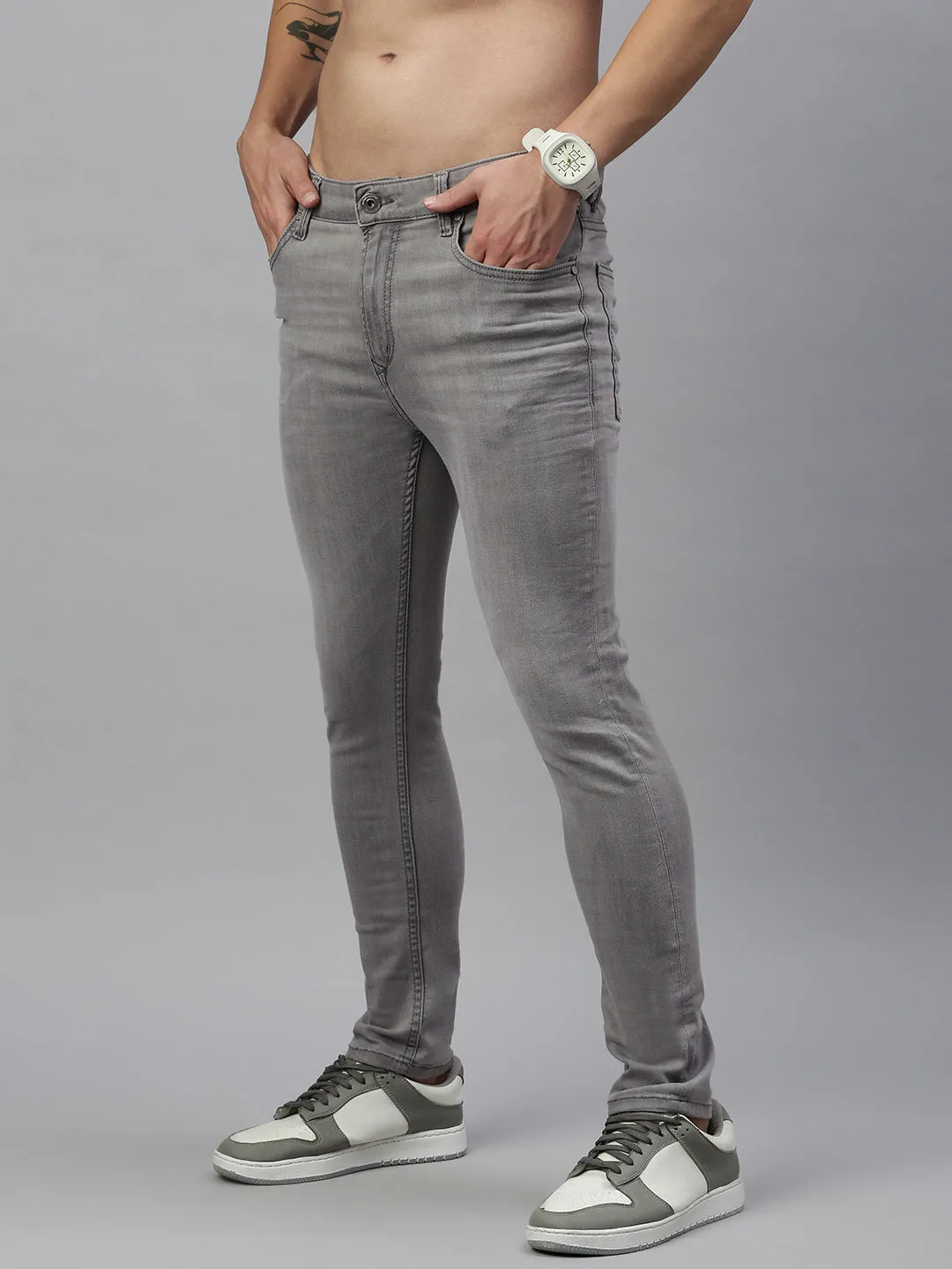 Vintage Gray Skinny Stretchable Jeans
