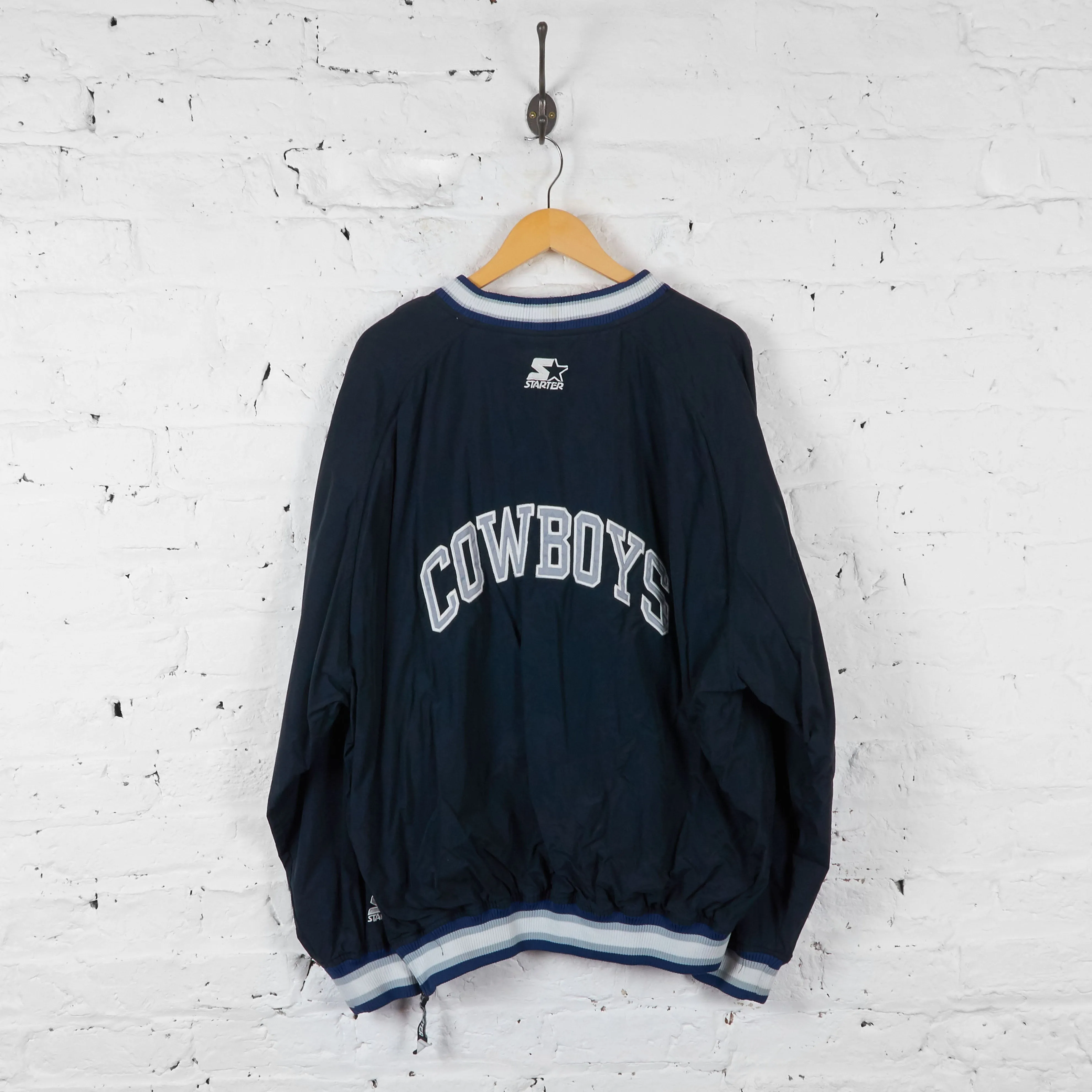 Vintage NFL Dallas Cowboys Windbreaker Jacket - Black - XL