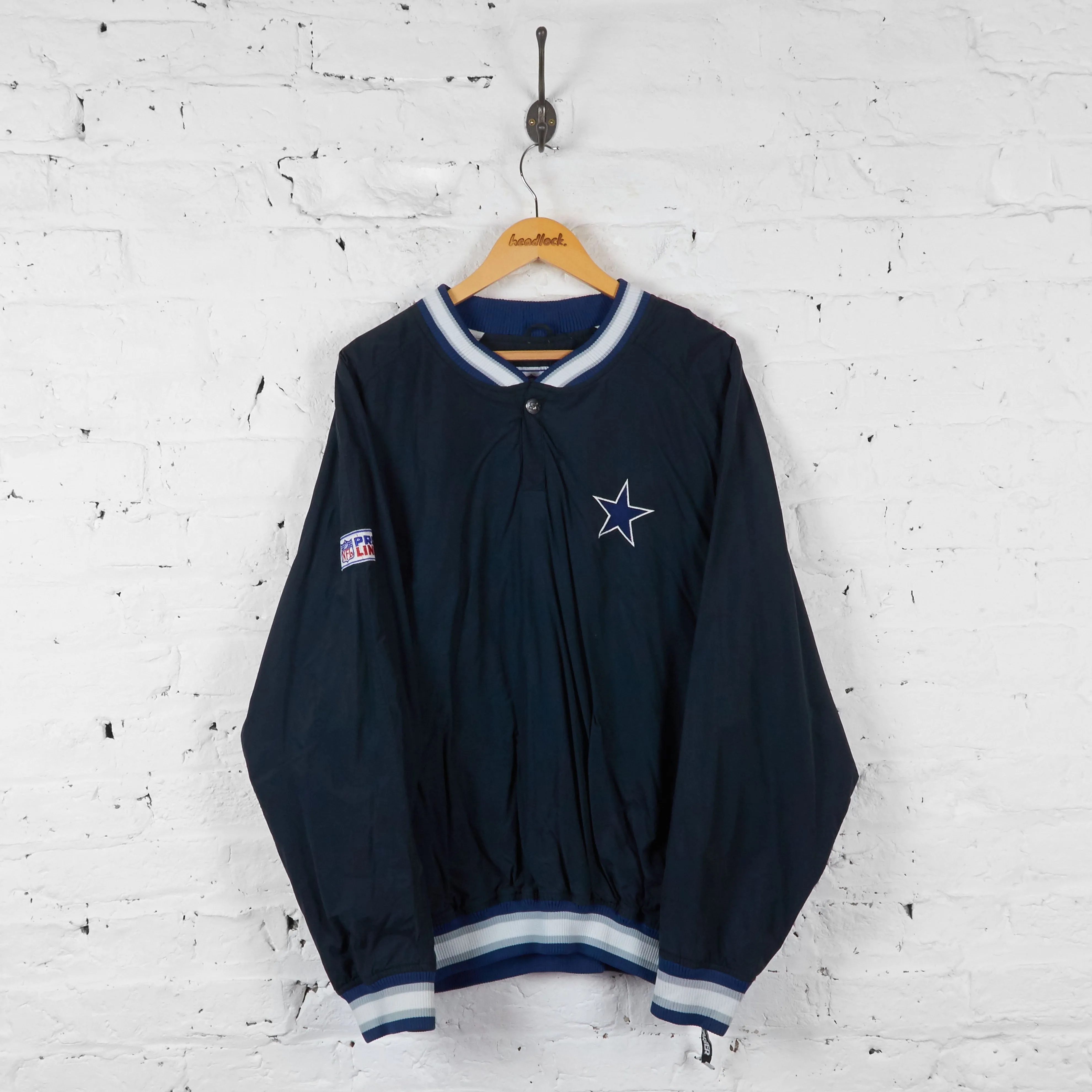 Vintage NFL Dallas Cowboys Windbreaker Jacket - Black - XL