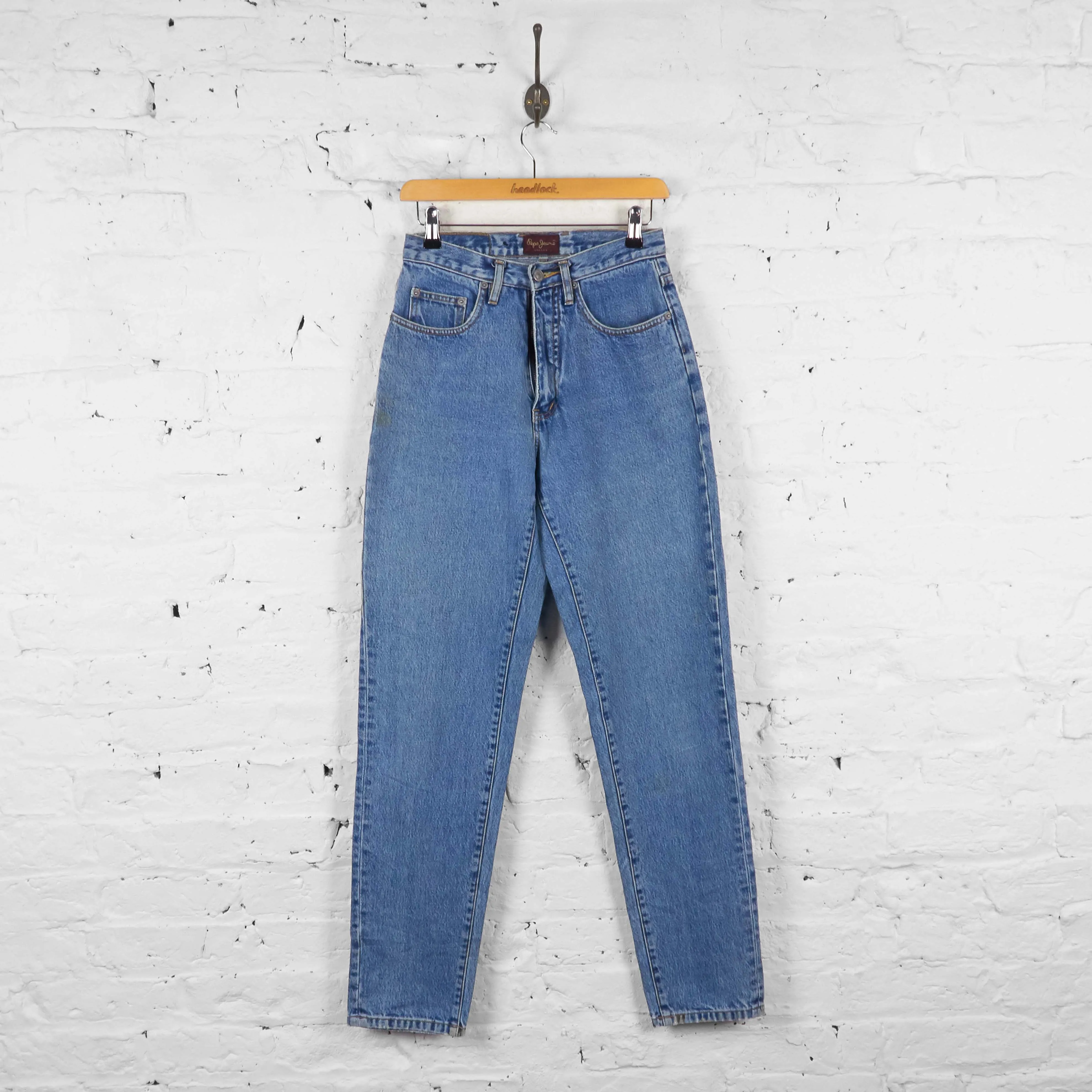 Vintage Women's High Waisted Jeans - Blue - S