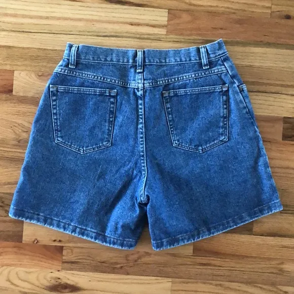 Vintage Wrangler Denim Shorts High Rise Waisted 10 Levis Blue Jean Jeans Classic
