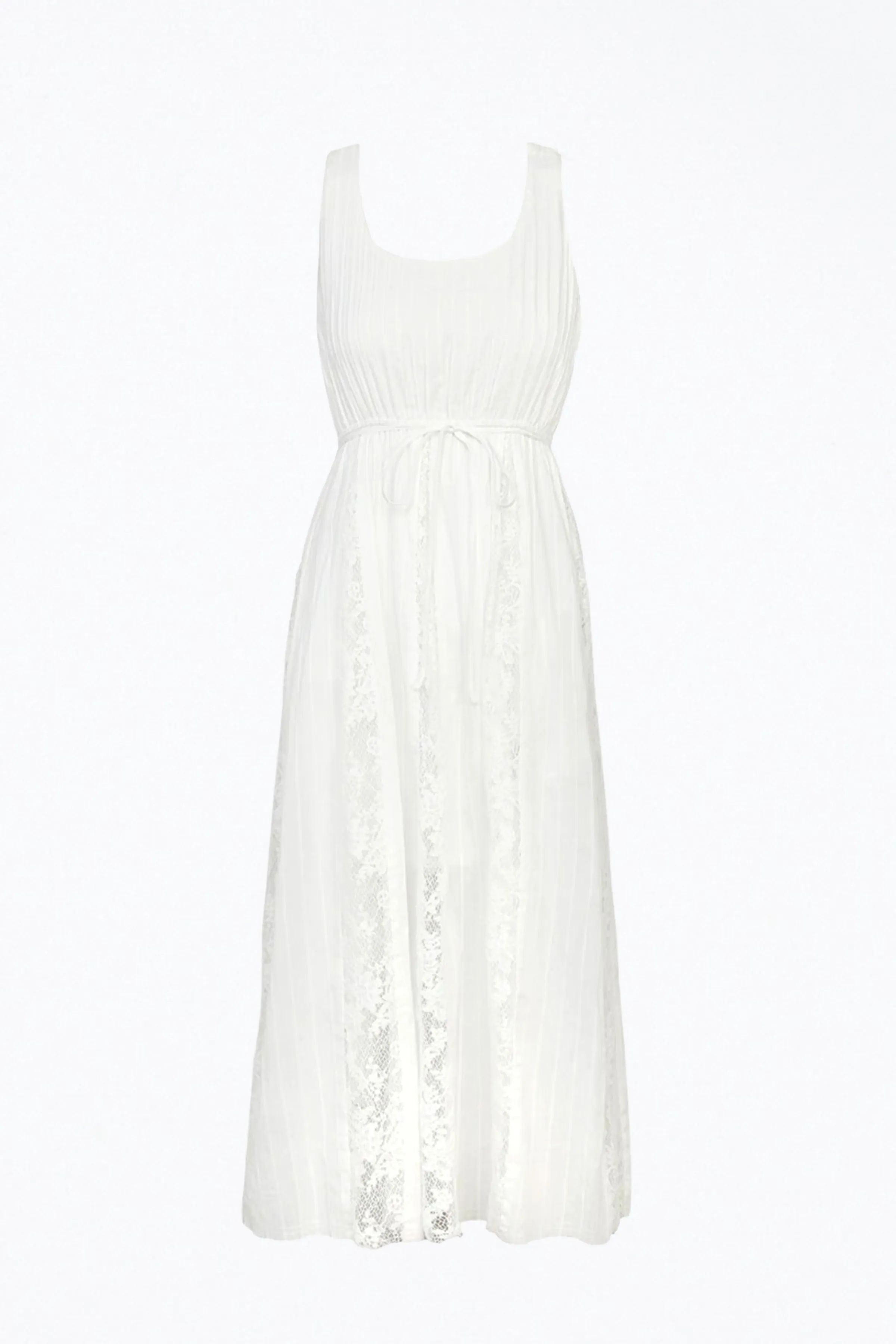 VIVIAN LACE COTTON-VOILE MIDI DRESS
