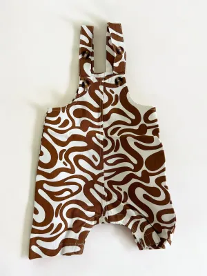 Wave Overalls - Chocolate - CLEARANCE