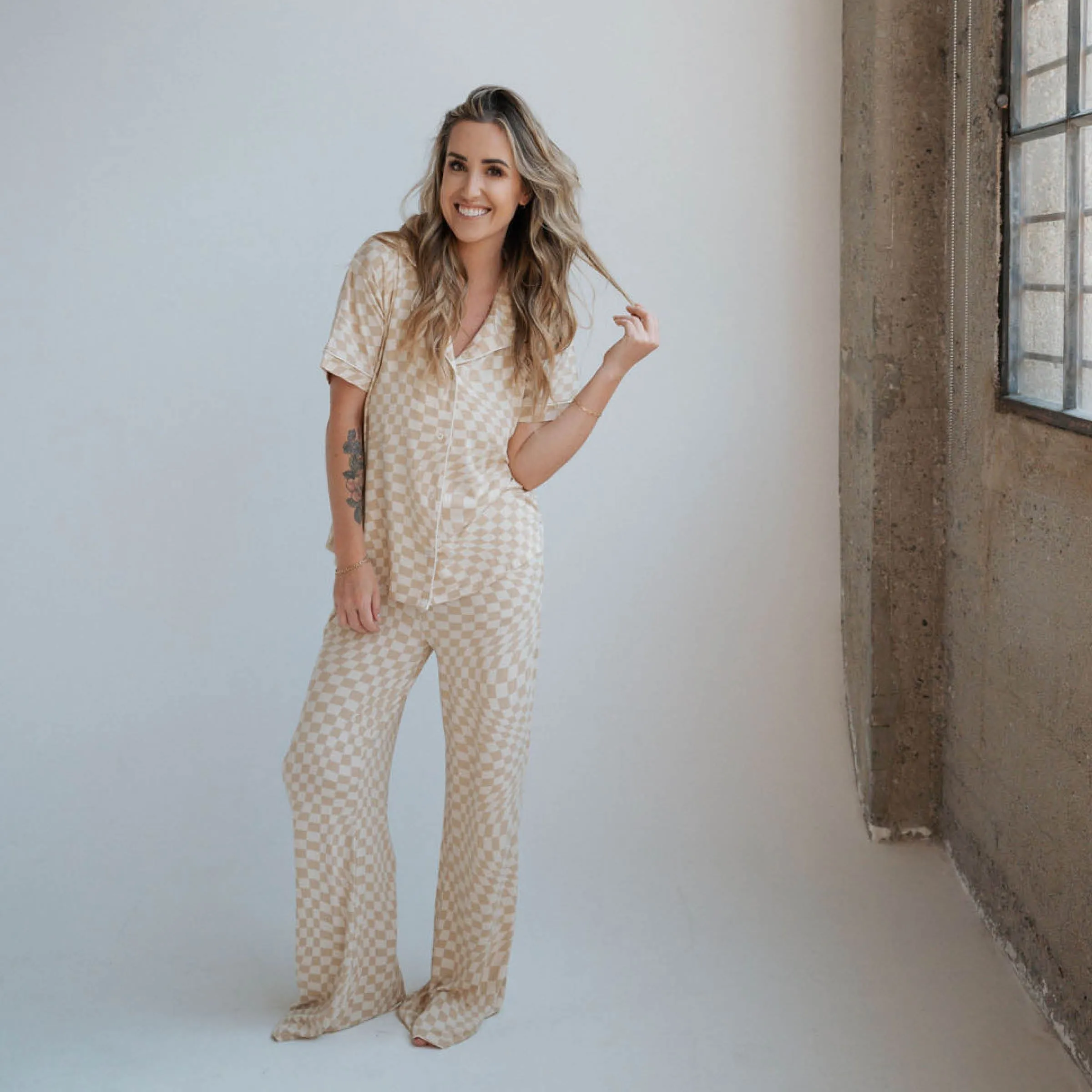 Wavy Checker | Women's Flare Set