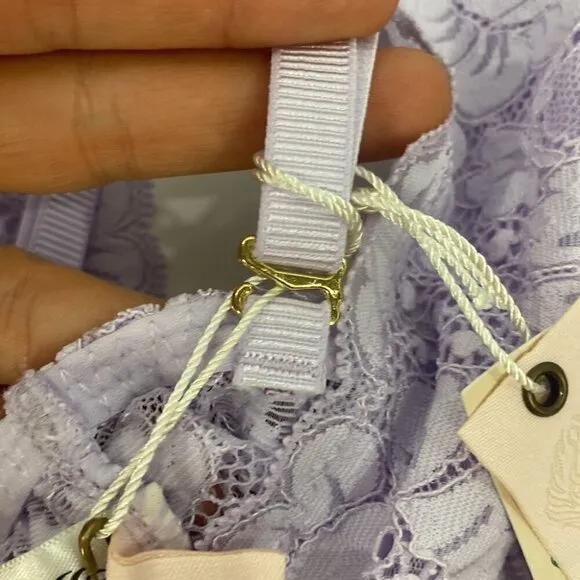 We are HAH NWT Comin' In HAHT Lace Bodysuit Lavender - Size L