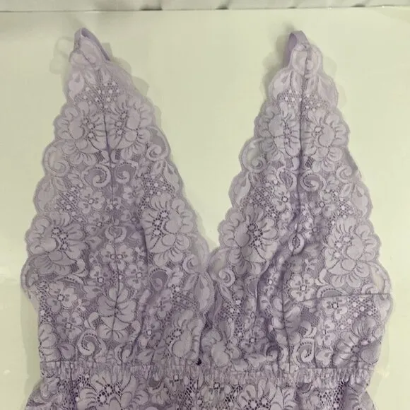 We are HAH NWT Comin' In HAHT Lace Bodysuit Lavender - Size L