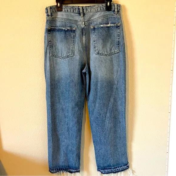 We The Free Lita Light Wash Distressed  High-Waisted Slim-Leg Jeans