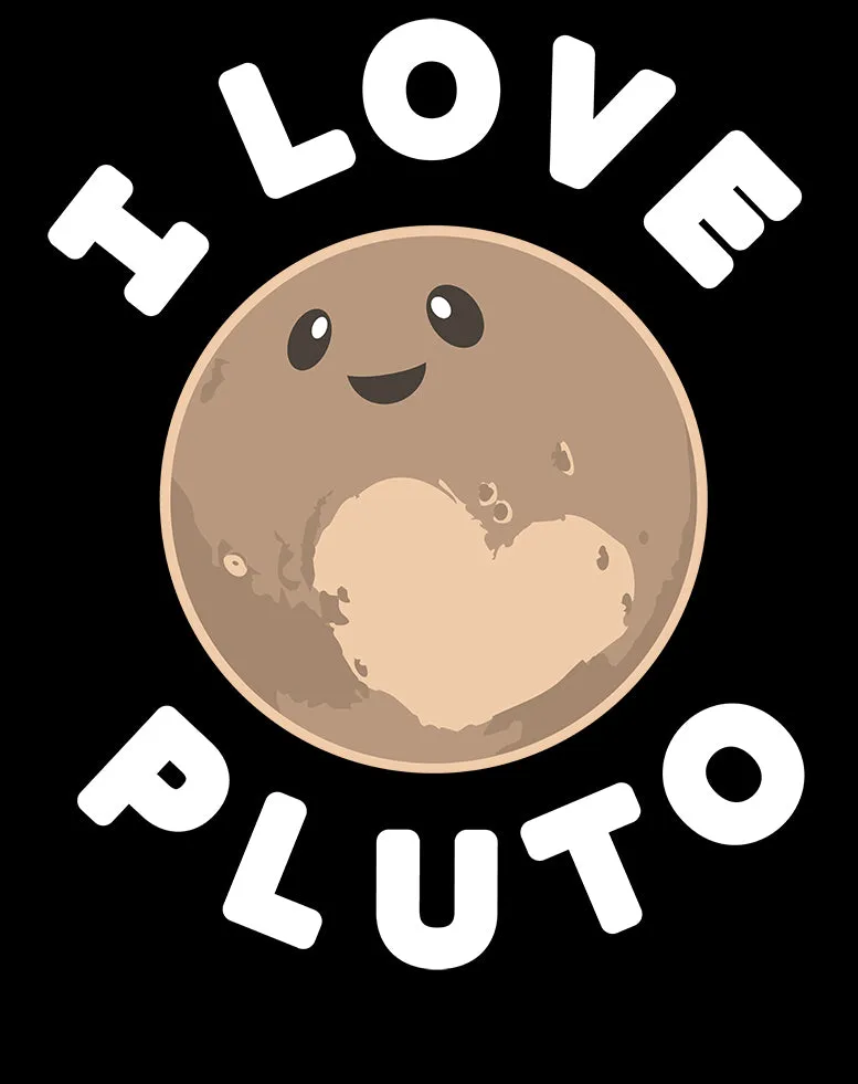 Weird Science I Love Pluto Official Men's T-shirt (Black)