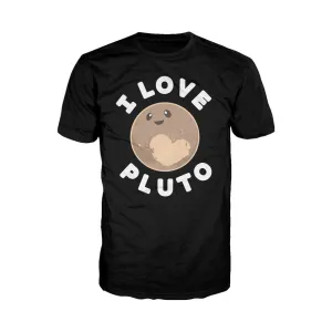 Weird Science I Love Pluto Official Men's T-shirt (Black)