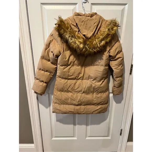 WenVen coat jacket women’s small tan thick puffer winter fully lined cozy