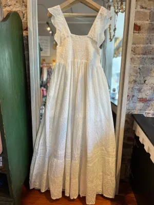 White Eyelet Lace Jumpsuit