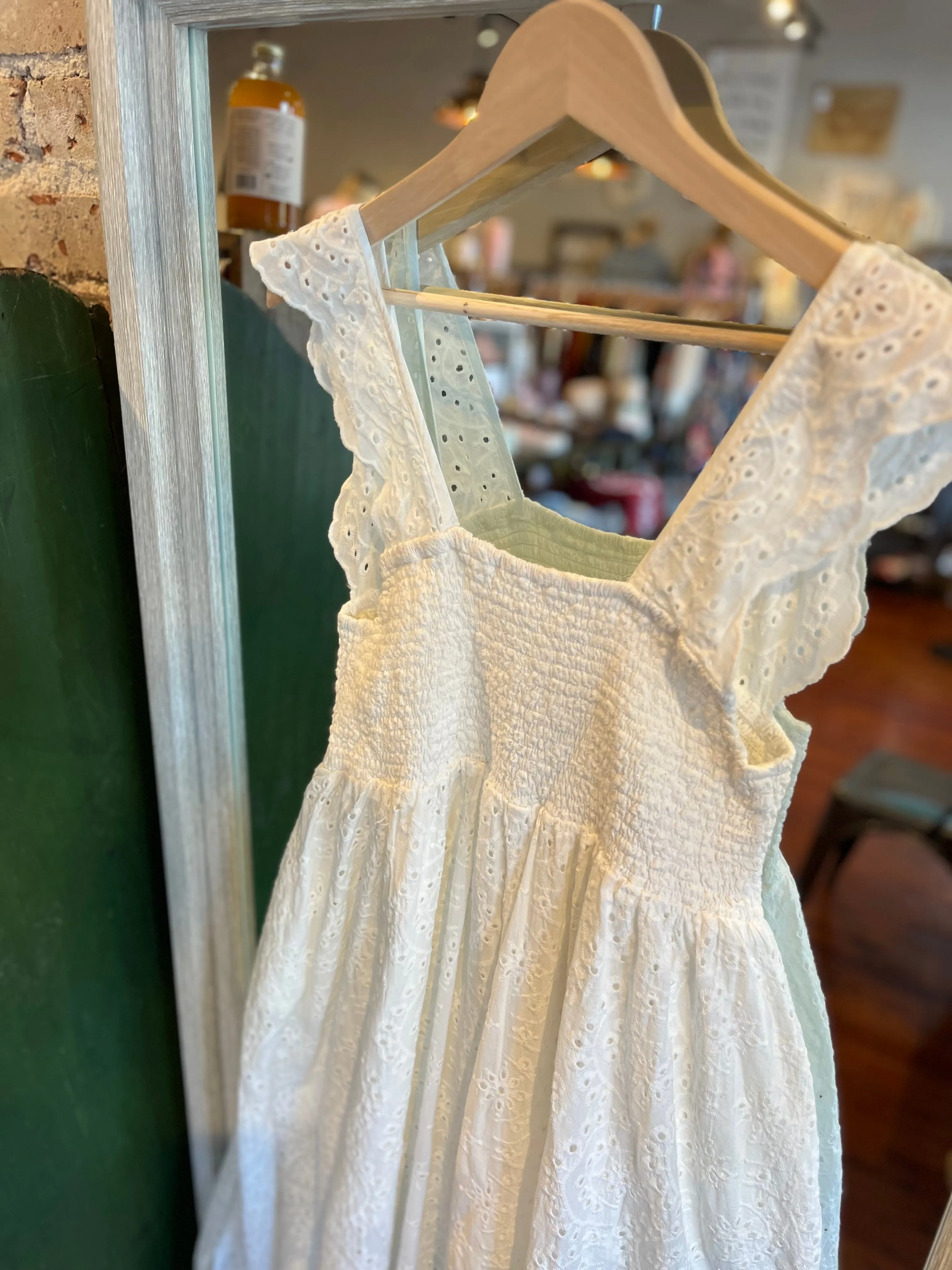 White Eyelet Lace Jumpsuit