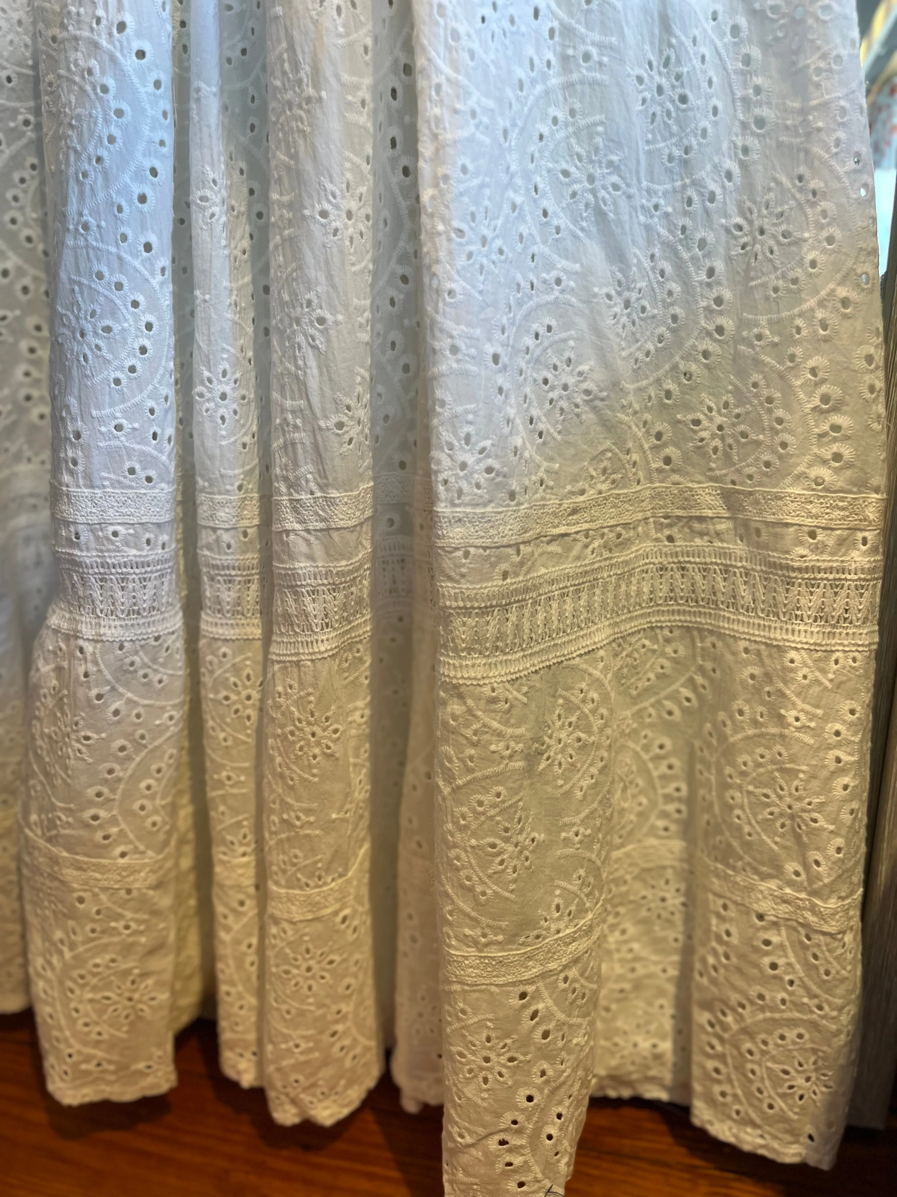 White Eyelet Lace Jumpsuit