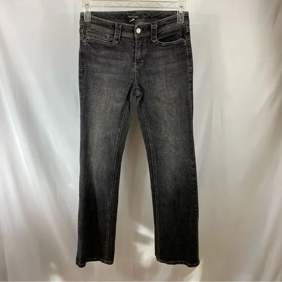White House Black Market Black Denim Jeans Boot 4R