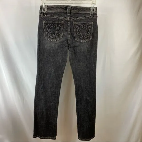 White House Black Market Black Denim Jeans Boot 4R