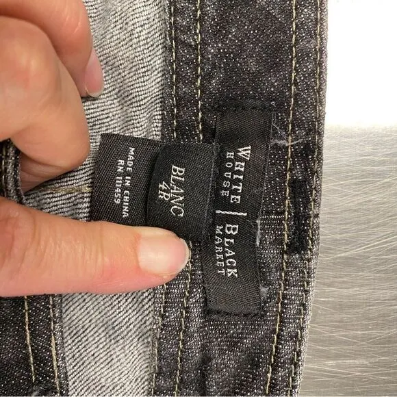 White House Black Market Black Denim Jeans Boot 4R