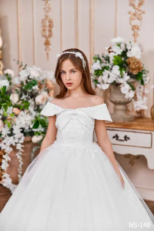 White Off the Shoulder Dress for Formal Event