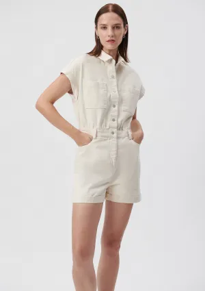 White Short Jumpsuit