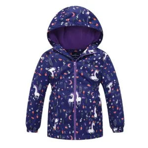 Windbreaker Polar Fleece Windproof Jacket - Navy Blue