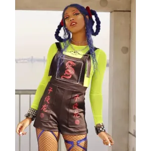 Women's ALT Style Dragon Overalls in Bold Spandex Fashion