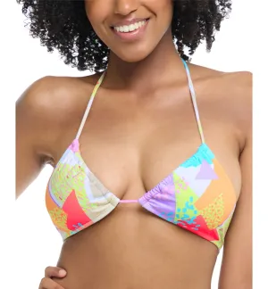 Women's Colorbox Luana Printed Halter Bikini Top