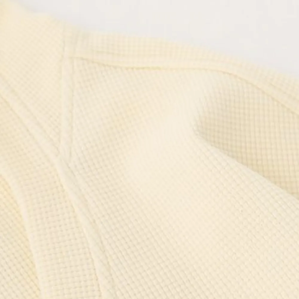 Women's Halter Solid Color Waffle Hoodie