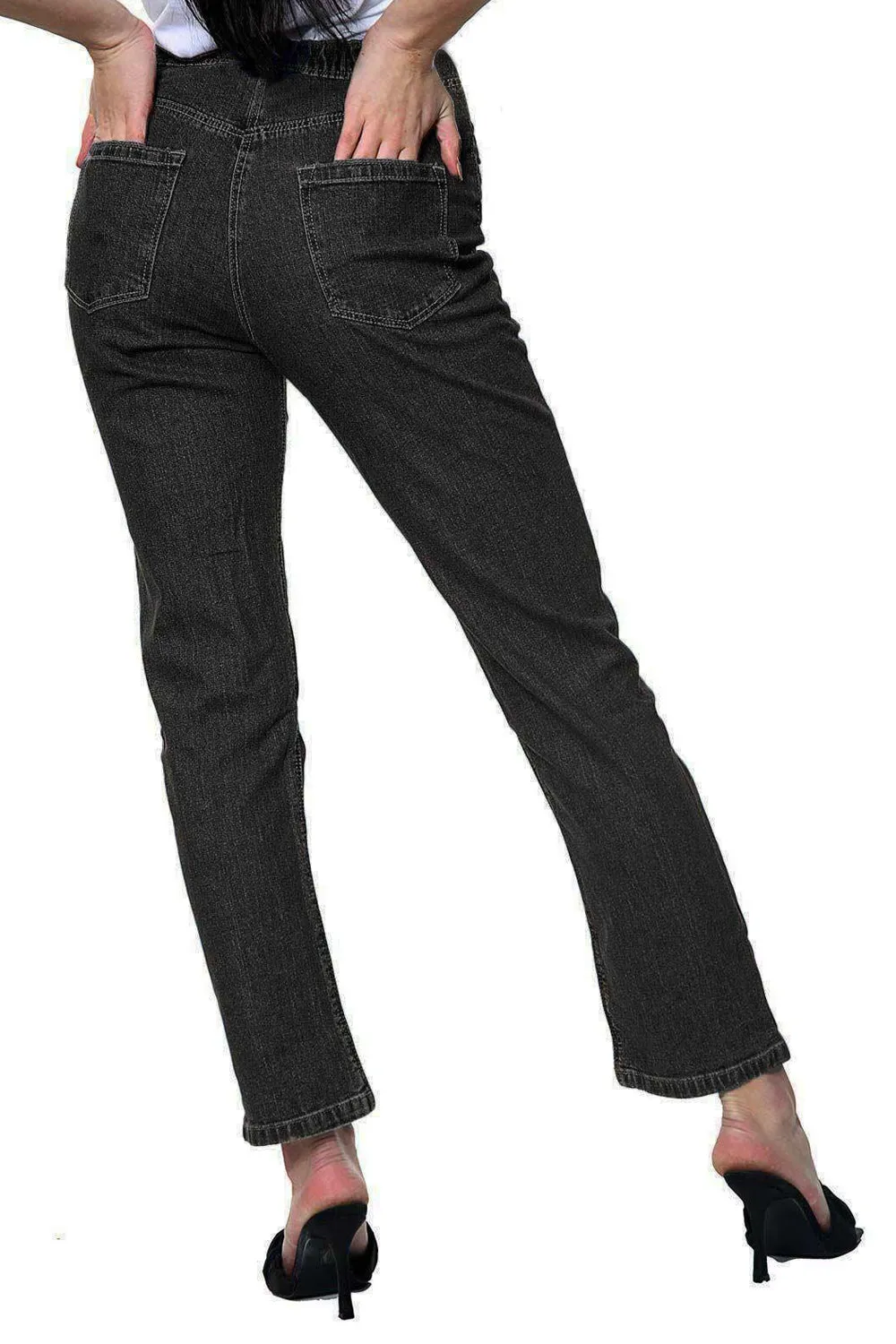 Womens High Waist Straight Leg Jeans - UK24 X 29L
