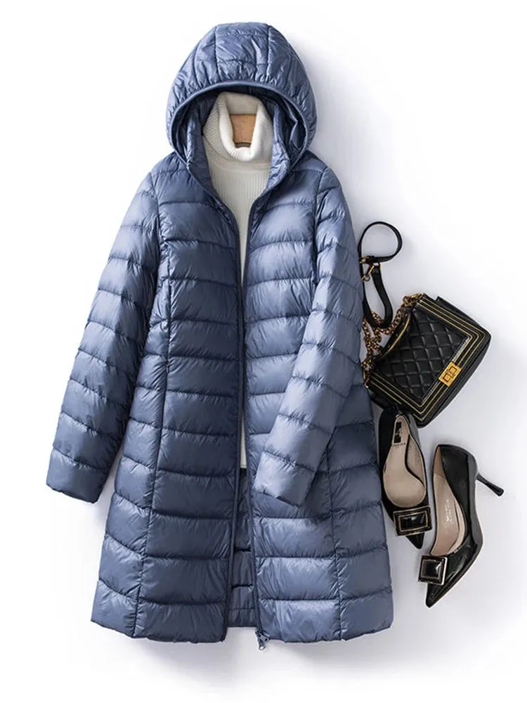 Women’s Hooded Quilted Winter Jacket - Warm, Stylish, & Cozy (M-5XL)