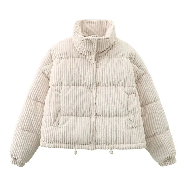 Women's premium corduroy winter coat