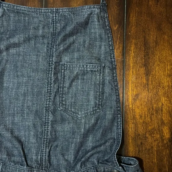 Wrangler Jean Short Overalls - RARE Spaghetti Straps Open Back Dark Wash Size 1