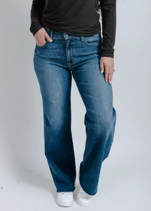 Wrenley Slim Palazzo Scissor Cut - Dark Wash