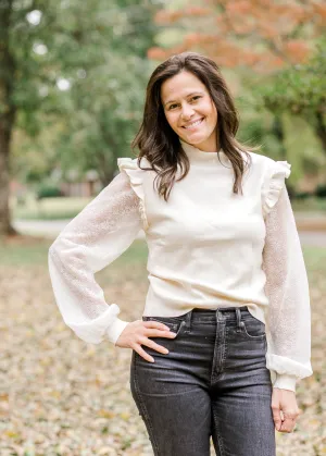 X Ivory Details Sweater
