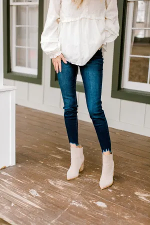 X Kancan Hi Rise Ankle Skinny w Frayed Hem