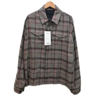 [XL] DS! Undercover SS20 Polyester/Wool Plaid Shirt Jacket Grey