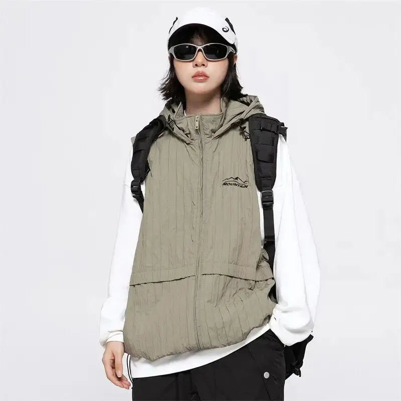 Y2K Windbreaker Hooded Jacket in Premium Nylon and Polyester