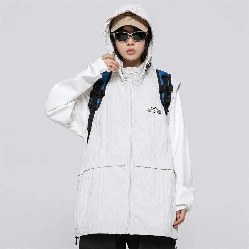 Y2K Windbreaker Hooded Jacket in Premium Nylon and Polyester