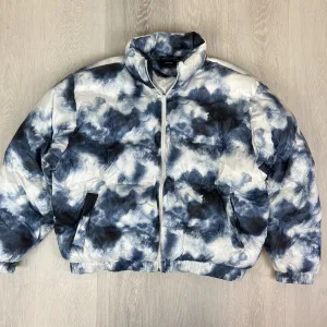 Zanerobe Mens Full Zip Tye-Die Puffer Jacket Size Large