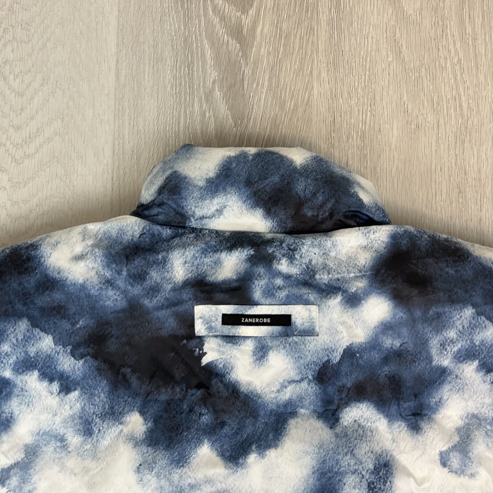 Zanerobe Mens Full Zip Tye-Die Puffer Jacket Size Large