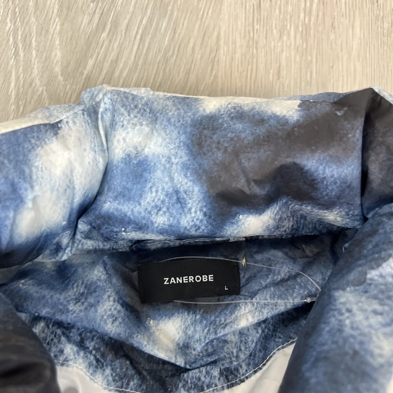 Zanerobe Mens Full Zip Tye-Die Puffer Jacket Size Large