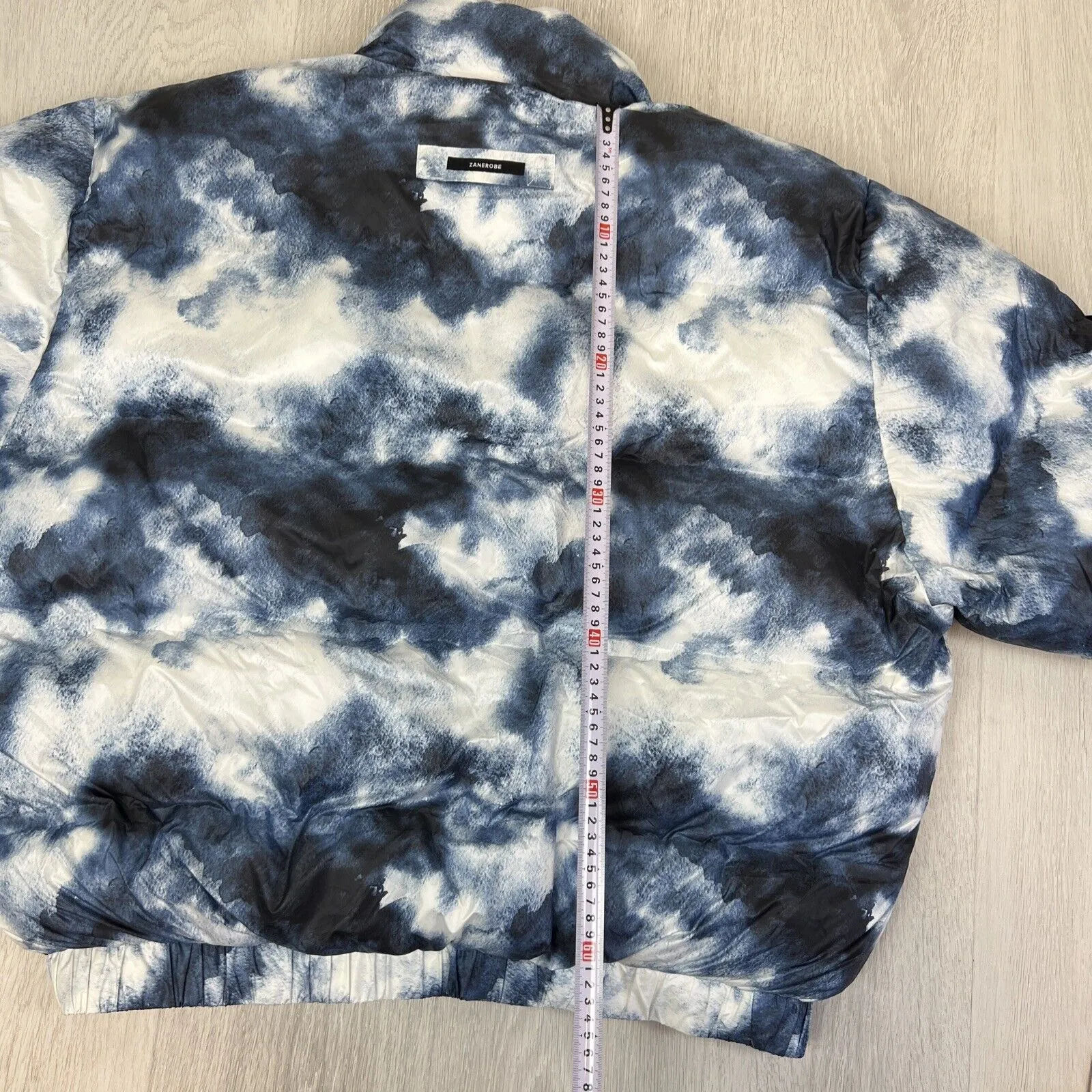 Zanerobe Mens Full Zip Tye-Die Puffer Jacket Size Large