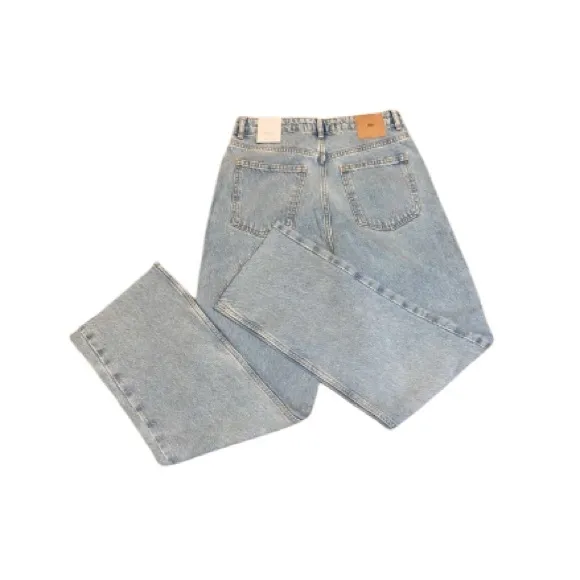 ZARA JEANS | SZ 6 | HIGH WAIST | STRAIGHT LEG | ANKLE LENGTH | LIGHT BLUE | NWT