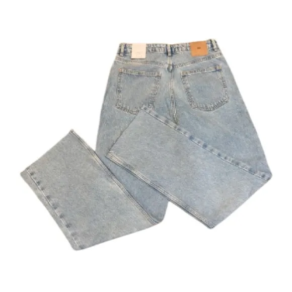 ZARA JEANS | SZ 6 | HIGH WAIST | STRAIGHT LEG | ANKLE LENGTH | LIGHT BLUE | NWT