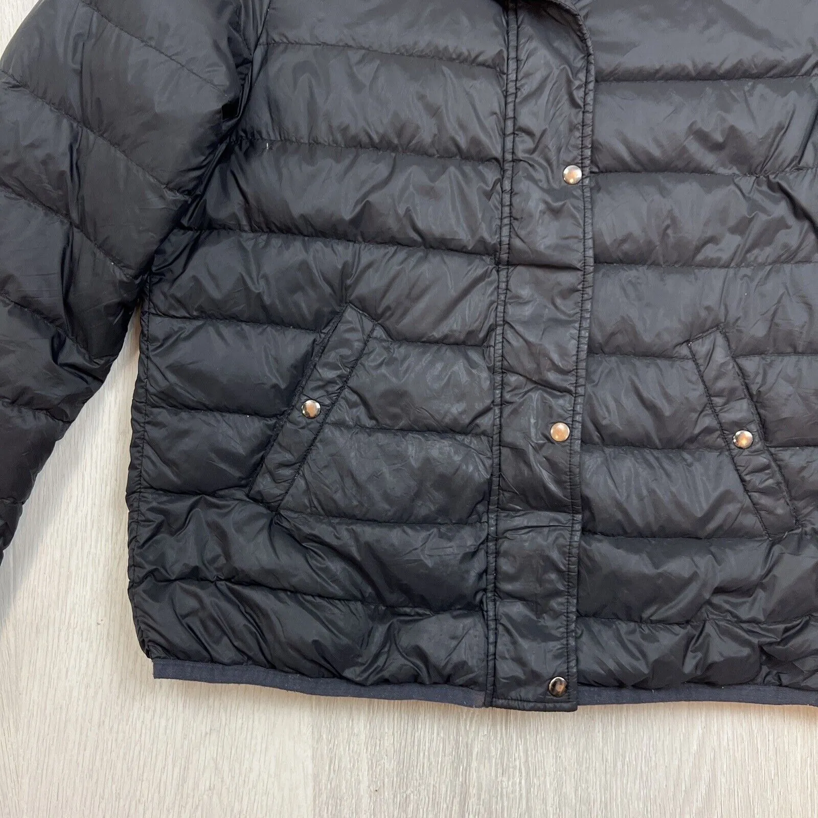 Zara Womens Black Duck Down Puffer Jacket Size M
