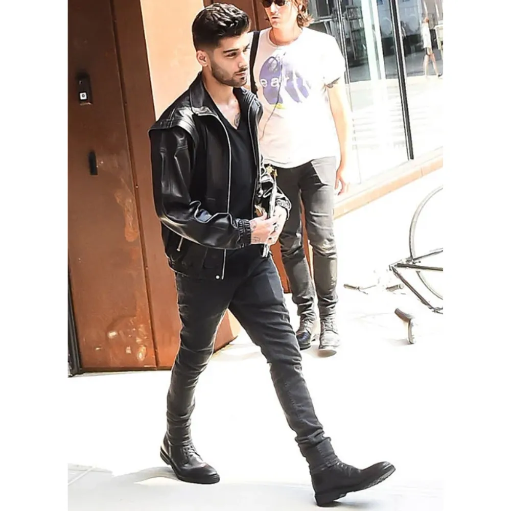 ZAYN MALIK BLACK LEATHER JACKET