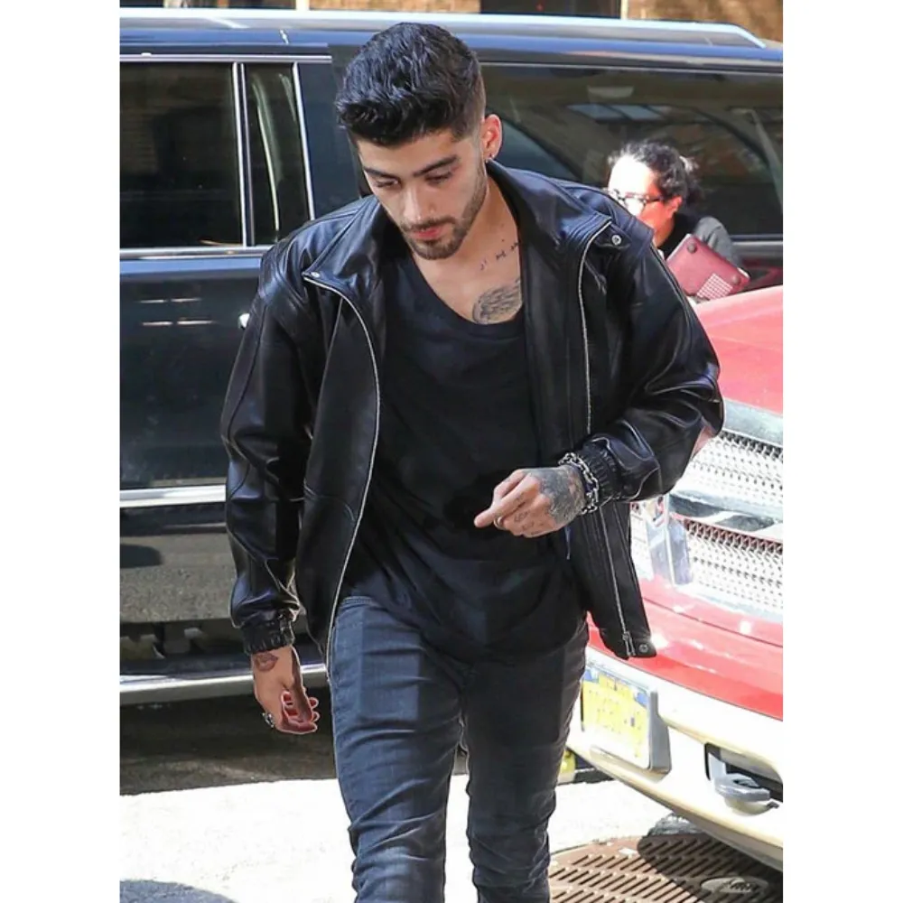 ZAYN MALIK BLACK LEATHER JACKET