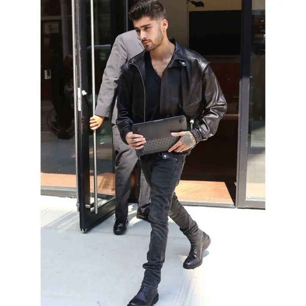 ZAYN MALIK BLACK LEATHER JACKET