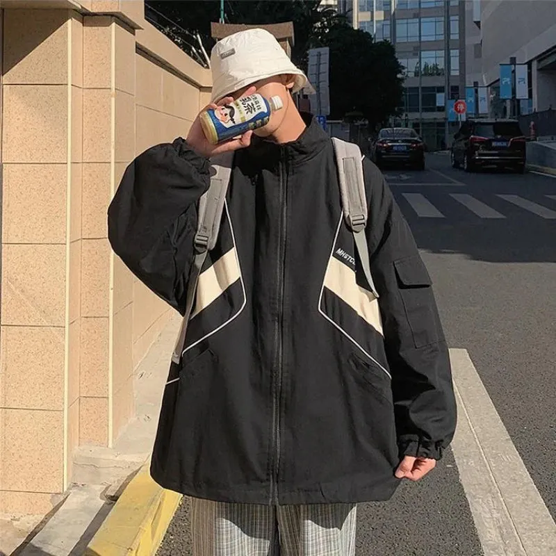 Zip-Up Turn Down Collar Jacket
